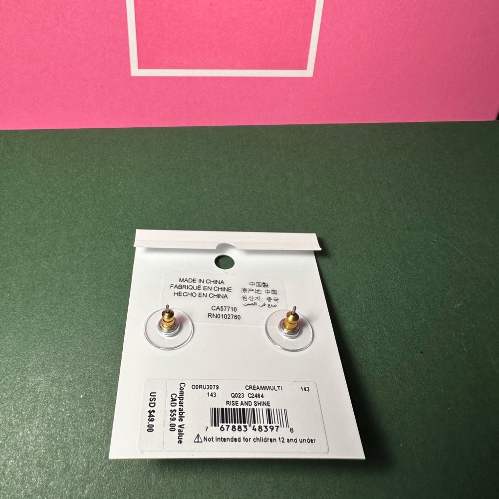 KATE SPADE FAUX PEARL STUDS NEW - Picture 5 of 6